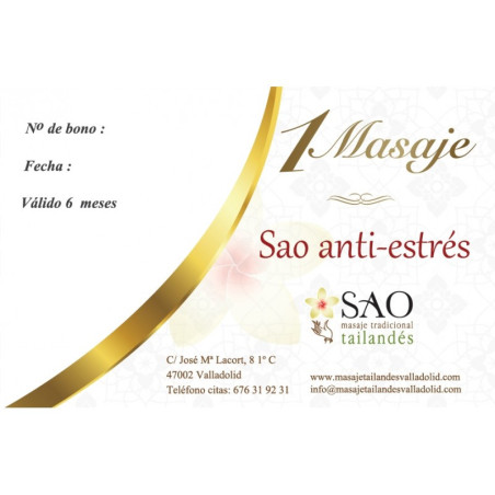 Paquete Sao Anti-estrés  (160 minutos)